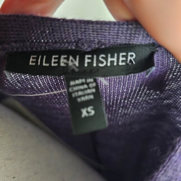 LAST CHANCE - Eileen Fisher Merino Jersey Box Top in Grape - Picture 3 of 9
